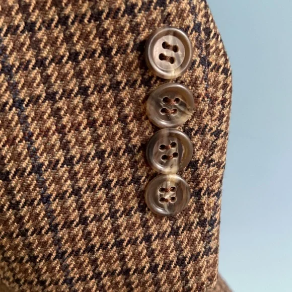 Vintage Burberry Houndstooth Sports Coat - Picture 4 of 11